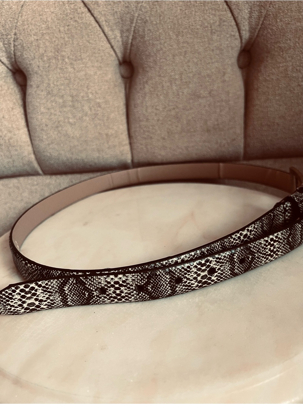 Snakeskin python print belt - Picture 4 of 5